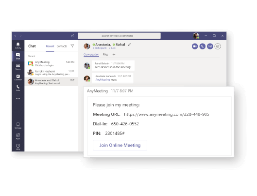 Intermedia Anymeeting for Microsoft Teams