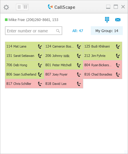 See user availability and status indicators