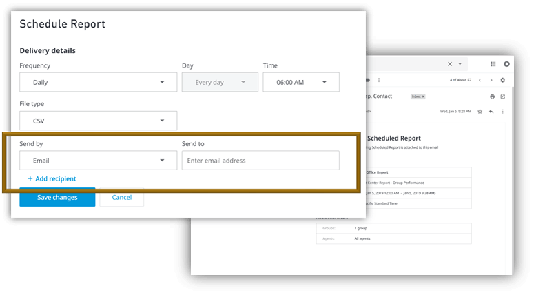 Saving and scheduling the reports