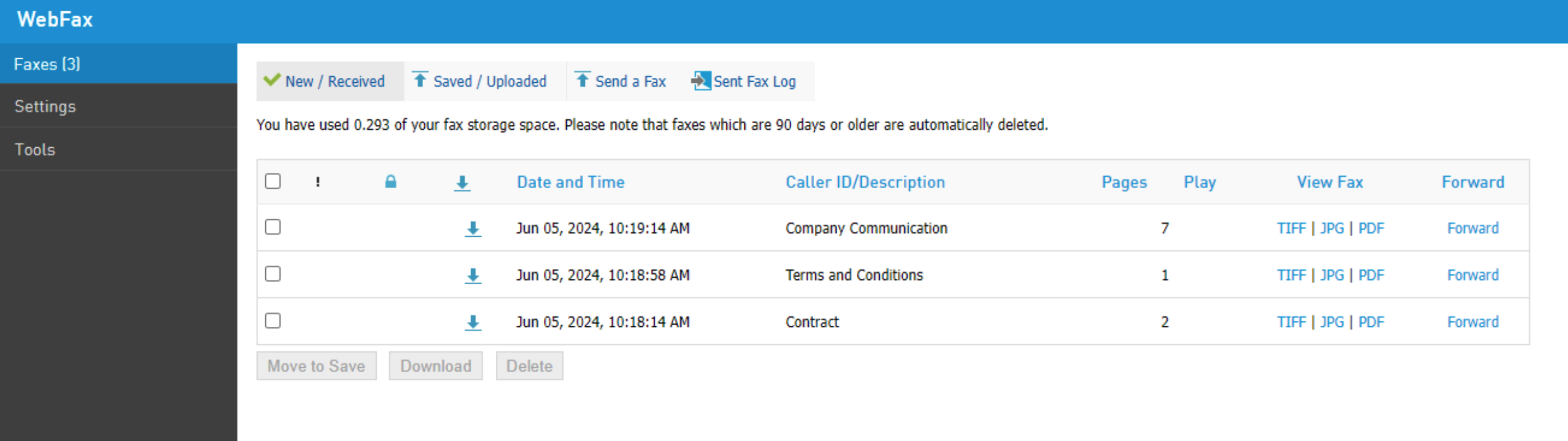 managing online faxes