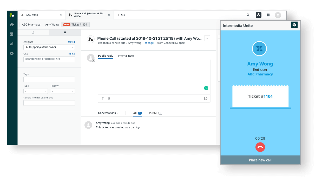 Intermedia Unite for Zendesk