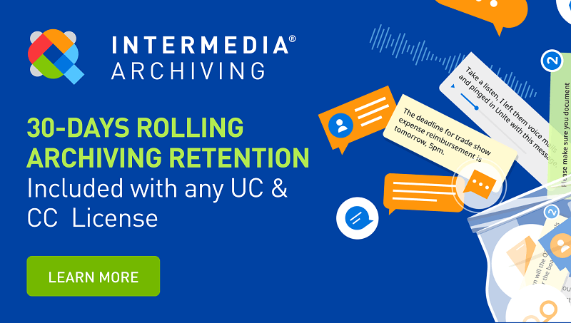 Our offer - 30-days rolling archiving retention Included with any UC License Mobile