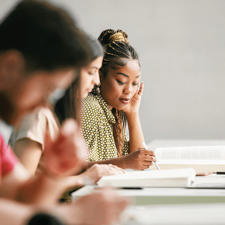 Student engaged in a connected learning environment
