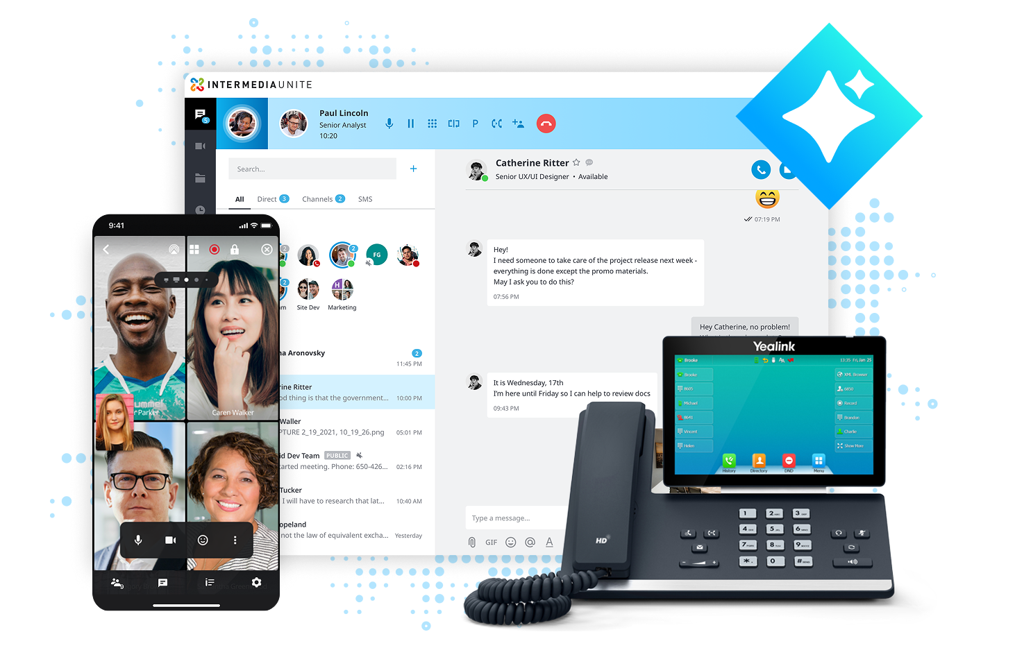 Unite screenshot - phone, desktop and mobile app
