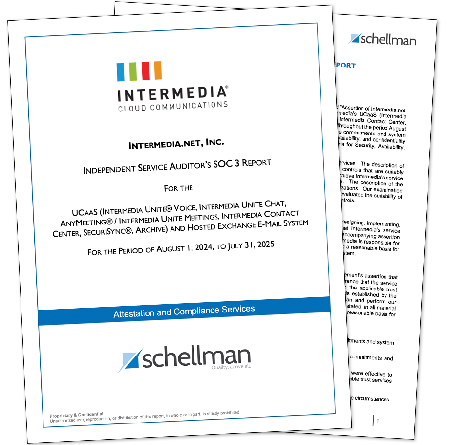 Intermedia&rsquo;s SOC 3 Security and Availability Report